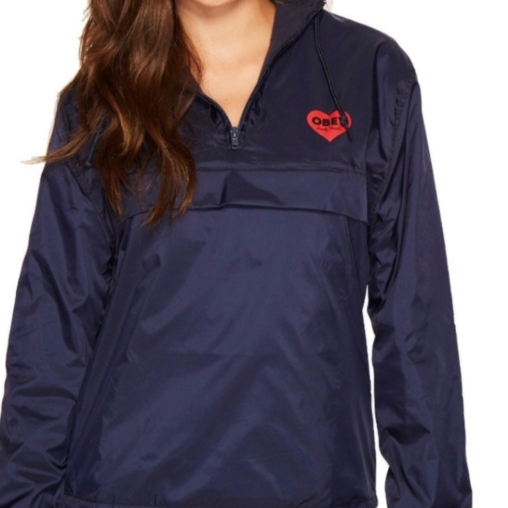 Obey Navy Blue Windbreaker Jacket